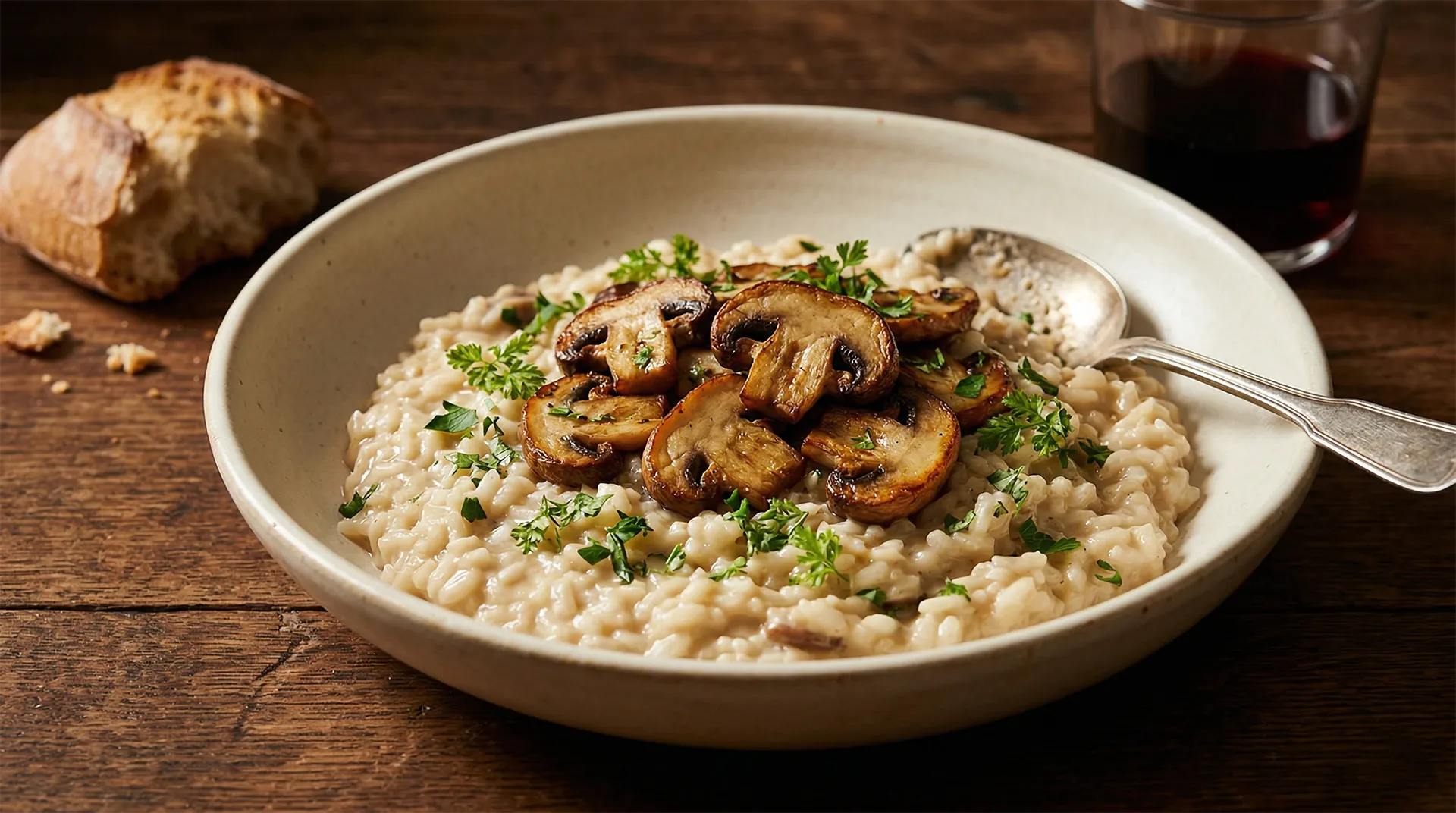 Risotto of White Mushrooms