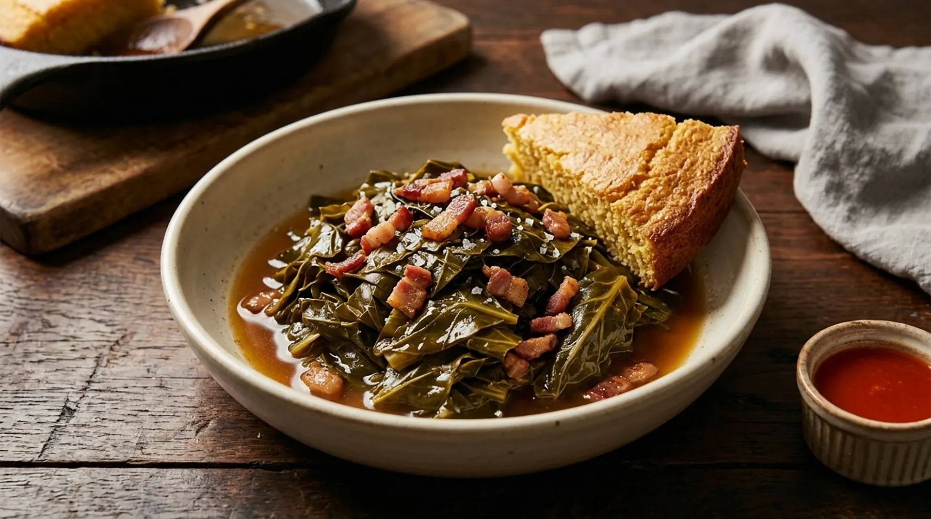 Southern Braised Collard Greens & Pot Likker