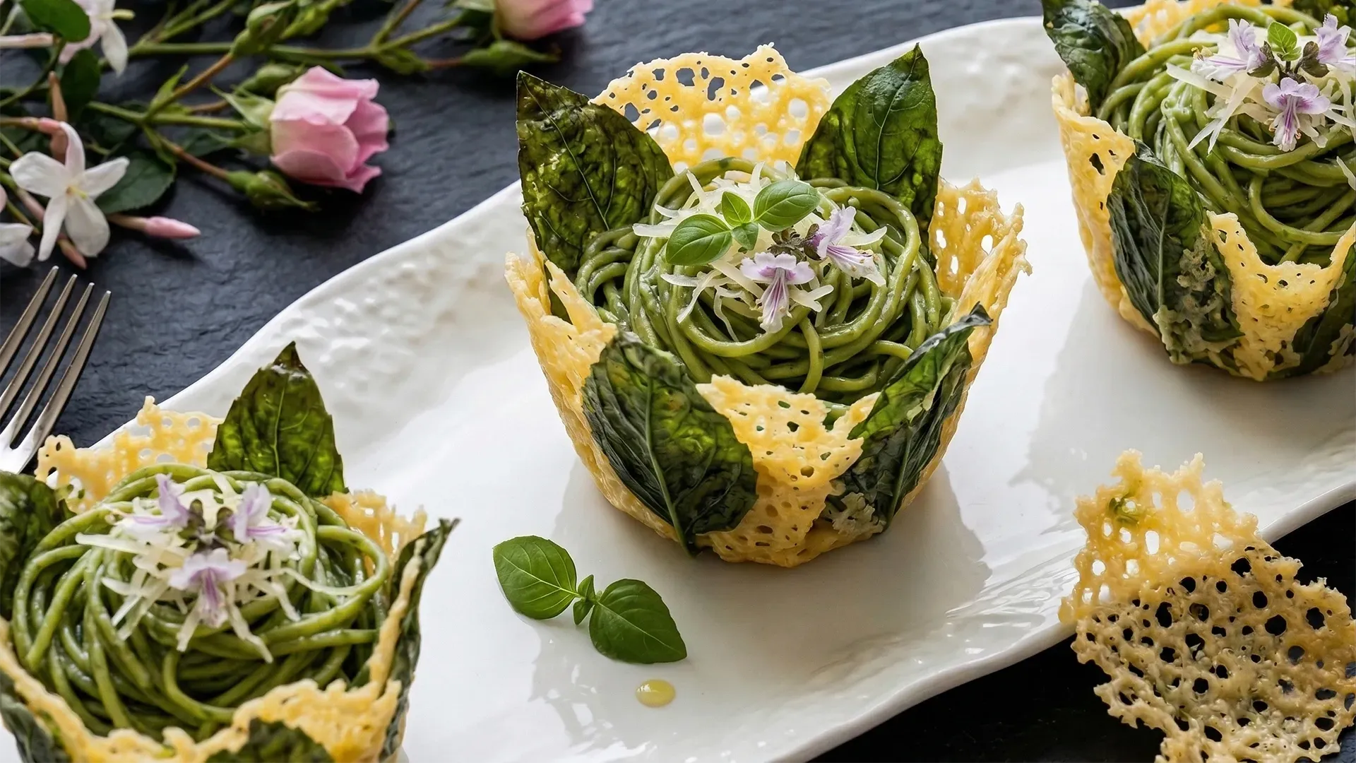 Frico Laminé (Baked Cheese Tiles & Vessels)